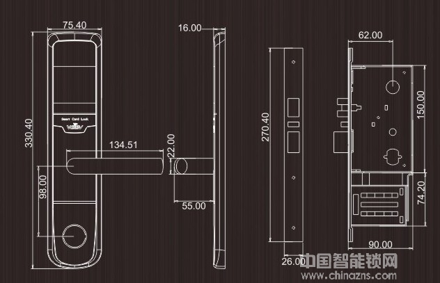 中山威萨指纹锁 V828RFSN家用智能门锁防盗大门木门锁