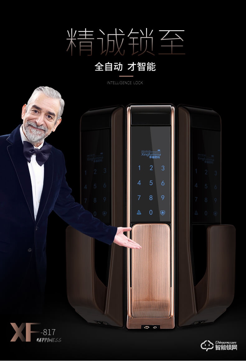 崇左皇佳金指缘智能锁 Q6202滑盖指纹锁