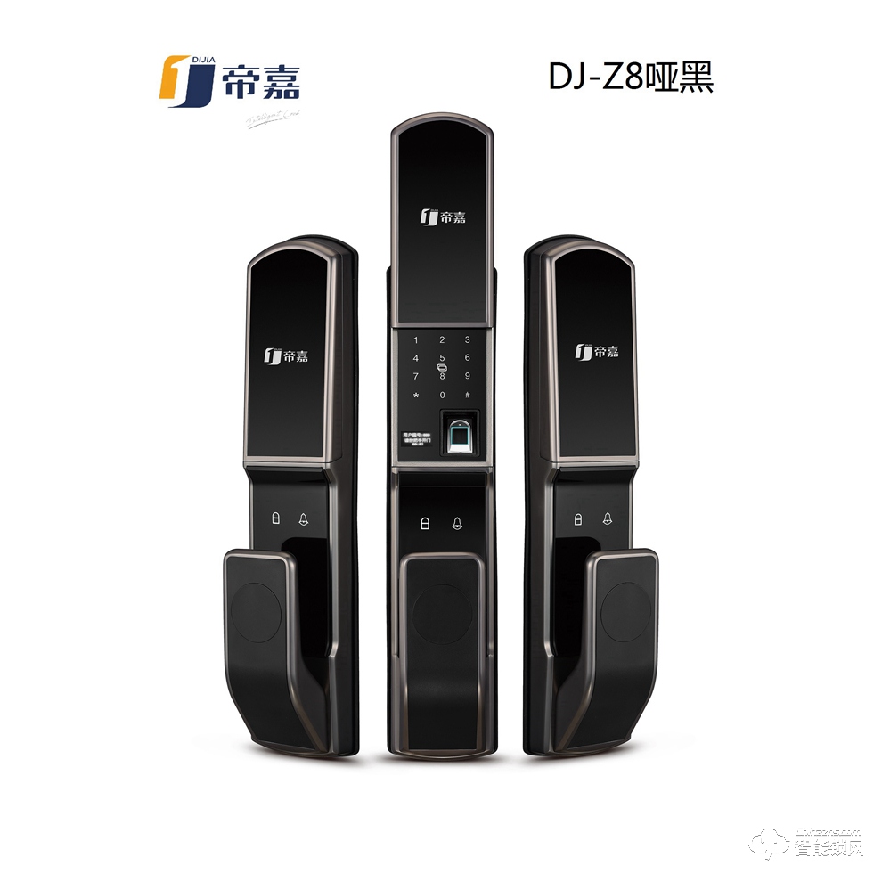 闻喜帝嘉智能锁 全自动系列DJ-Z8哑黑指纹密码锁