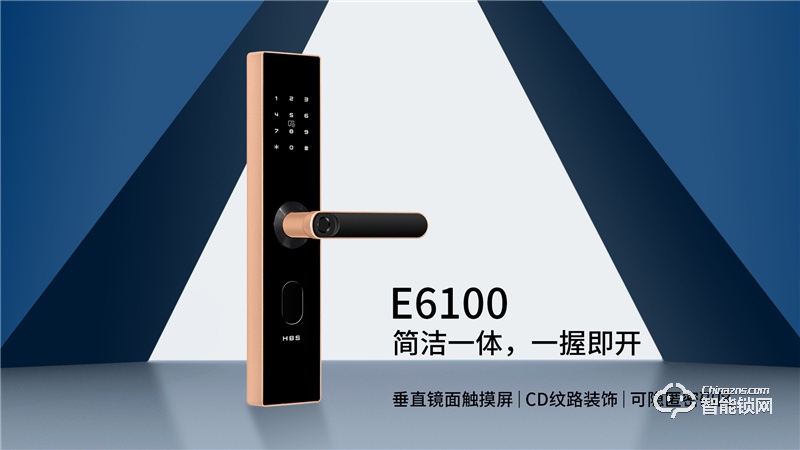 中国台湾海贝斯E6100智能门锁 家用防盗智能锁