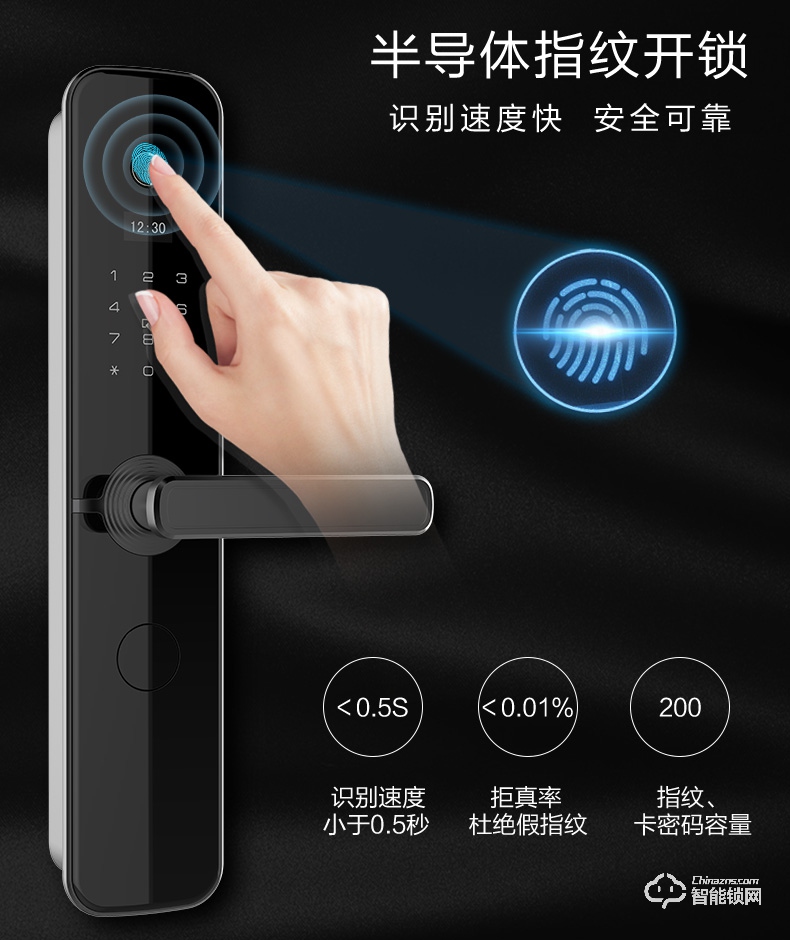 中国台湾长虹智能锁 B3家用防盗门锁智能锁密码锁