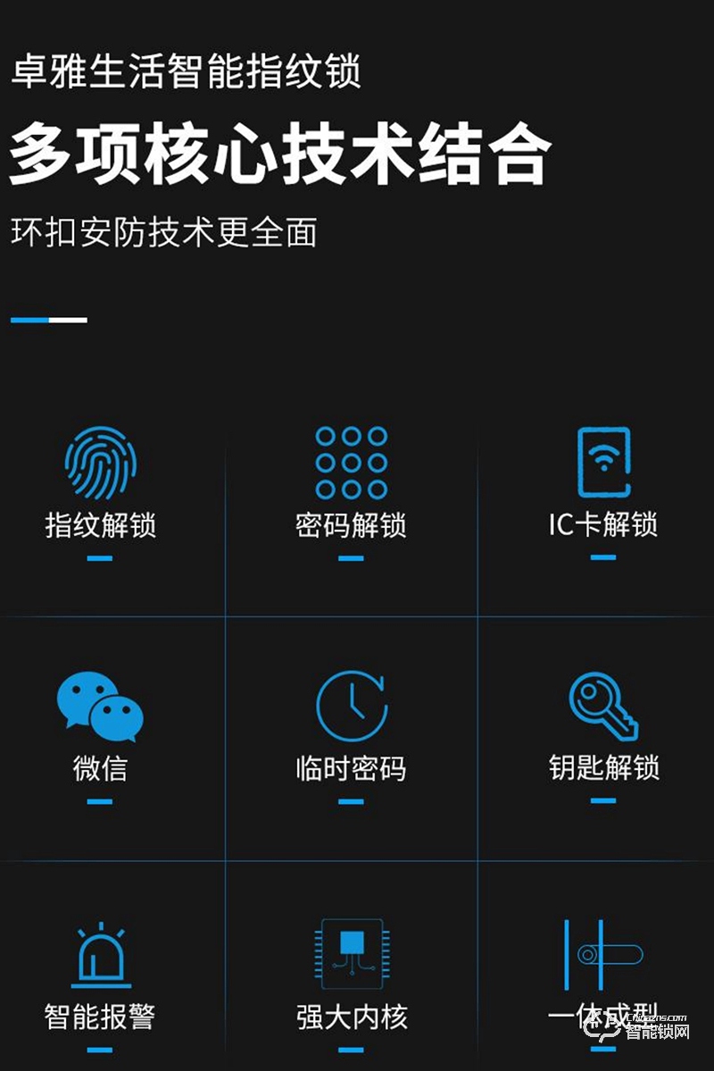 良乡AKCON智能锁 K1时尚直板指纹密码智能锁