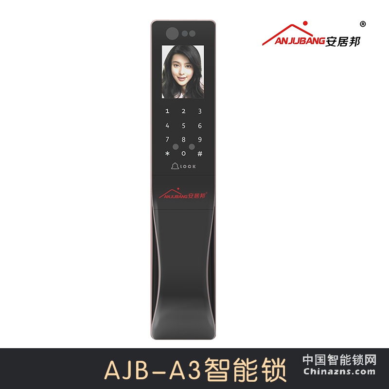 周村区安居邦人脸识别锁AJB-A3 触摸一键开锁