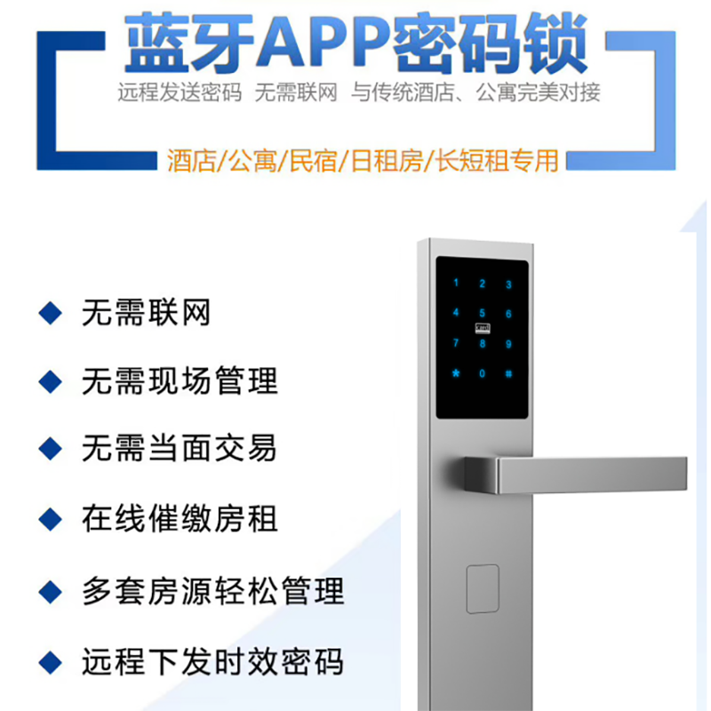 中国台湾奔智智能锁 酒店蓝牙app密码锁