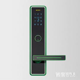 珠市口奔智绿色密码锁 家用智能锁