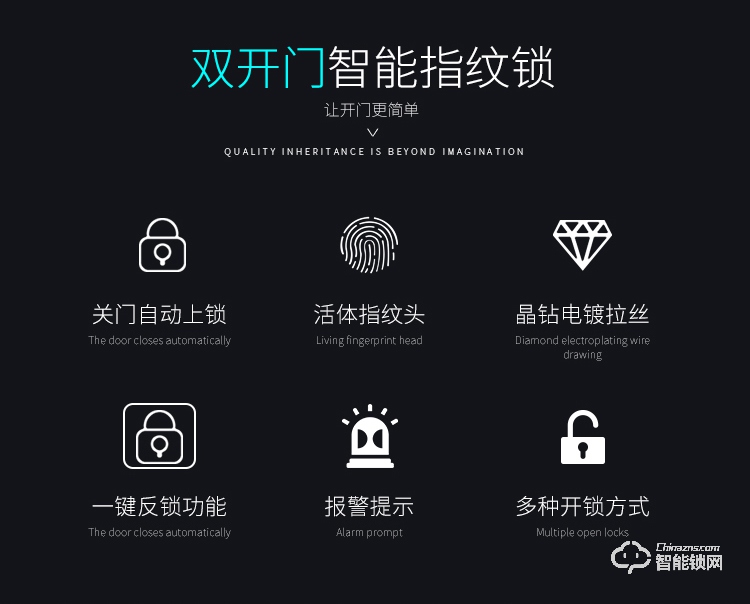 中国台湾罗斯盾智能锁 家用防盗门电子门锁磁卡锁