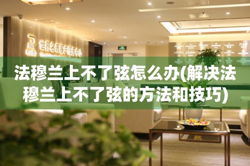  法穆兰上不了弦怎么办(解决法穆兰上不了弦的方法和技巧) 手表维修知识库