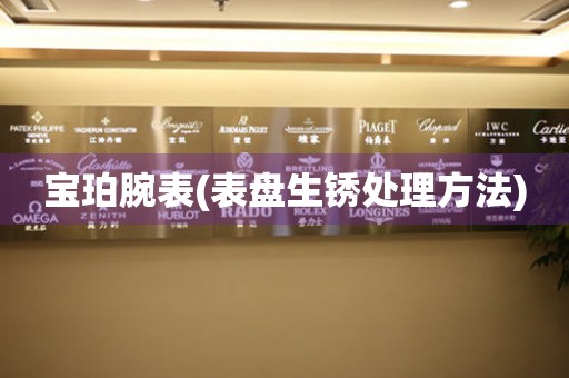 宝珀腕表(表盘生锈处理方法) 手表维修知识库