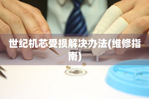  世纪机芯受损解决办法(维修指南) 手表维修知识库