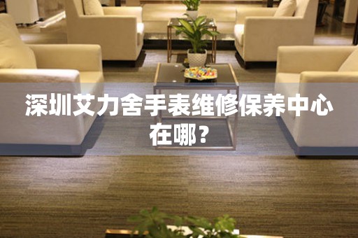 深圳艾力舍手表维修保养中心在哪？