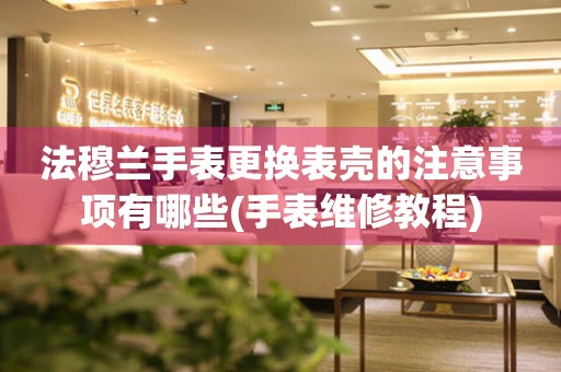  法穆兰手表更换表壳的注意事项有哪些(手表维修教程) 手表维修知识库