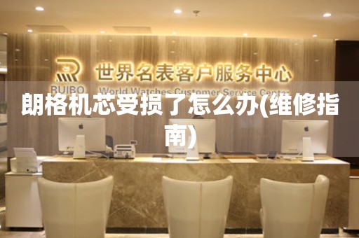  朗格机芯受损了怎么办(维修指南) 手表维修知识库