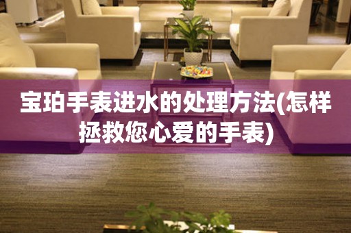  宝珀手表进水的处理方法(怎样拯救您心爱的手表) 手表维修知识库