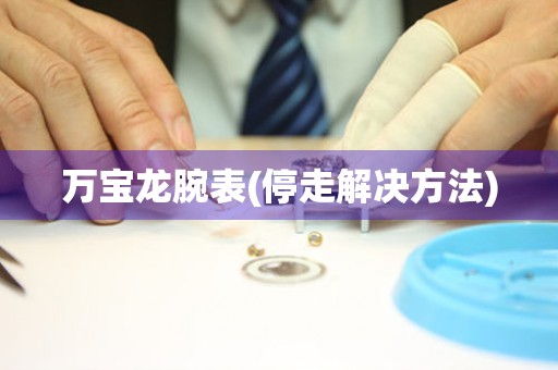  万宝龙腕表(停走解决方法) 手表维修知识库