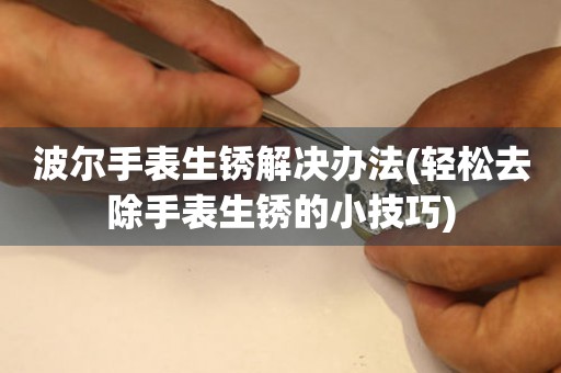  波尔手表生锈解决办法(轻松去除手表生锈的小技巧) 手表维修知识库