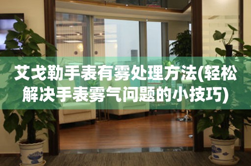艾戈勒手表有雾处理方法(轻松解决手表雾气问题的小技巧)