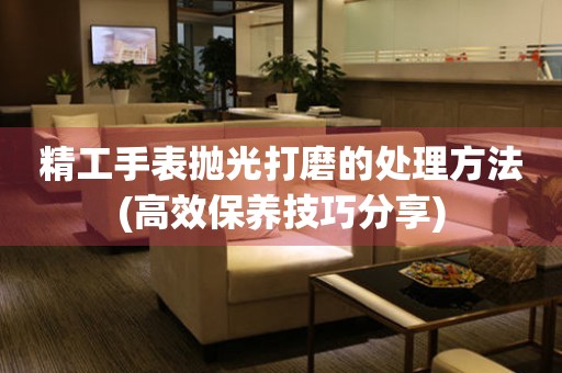  精工手表抛光打磨的处理方法(高效保养技巧分享) 手表维修知识库