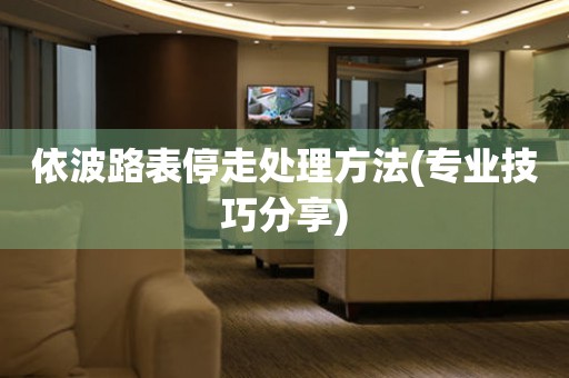  依波路表停走处理方法(专业技巧分享) 手表维修知识库