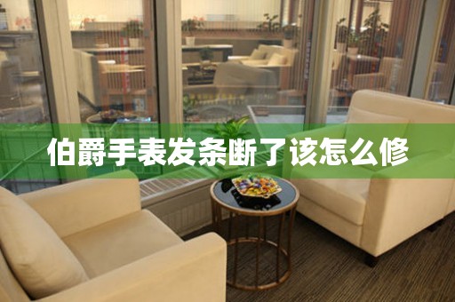  伯爵手表发条断了该怎么修 手表维修知识库