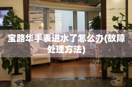  宝路华手表进水了怎么办(故障处理方法) 手表维修知识库