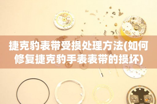  捷克豹表带受损处理方法(如何修复捷克豹手表表带的损坏) 手表维修知识库