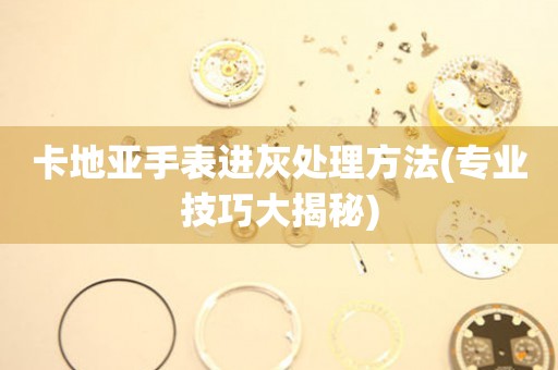  卡地亚手表进灰处理方法(专业技巧大揭秘) 手表维修知识库