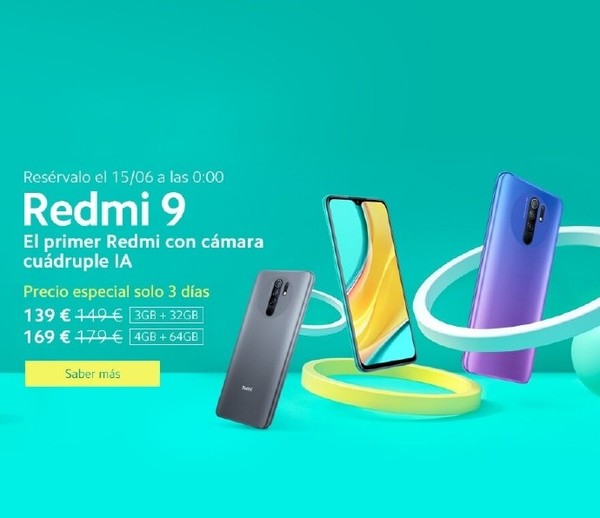 Redmi  9西班牙发布：联发科G80处理器5020mAh电池。  第1张
