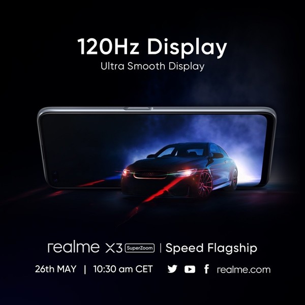 进口品牌手机排行榜前十名-Realme  X3重新曝光120Hz旗舰配置将在欧洲亮相。  第1张