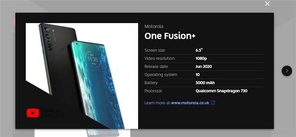 2021最新版水印相机-摩托罗拉OneFusion价格曝光配备骁龙730弹出式前置拍照。  第1张